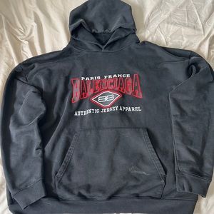 Balenciaga Paris France authentic apparel hoodie